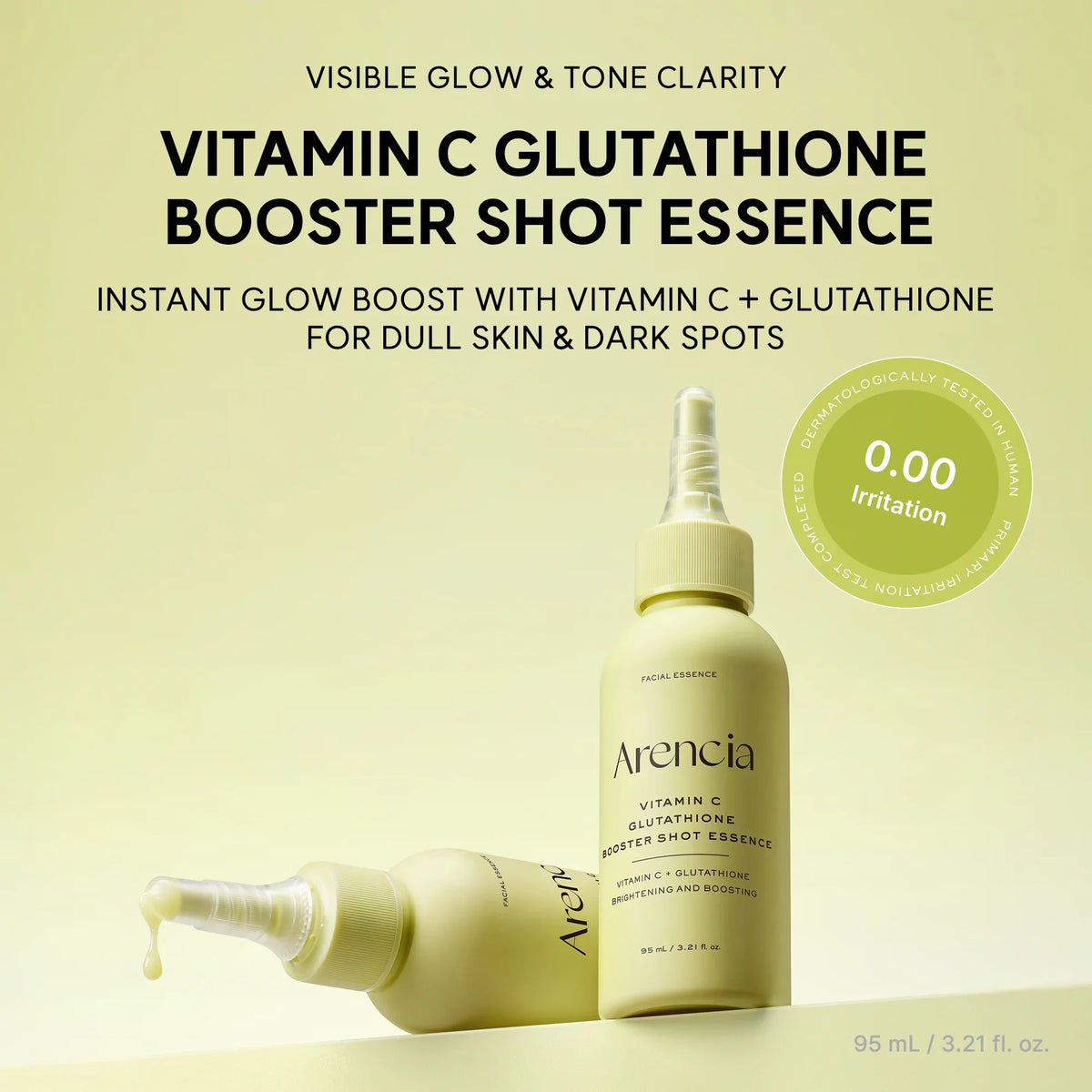 Arencia Vitamin C Glutathione Booster Shot Essence – Brightening & Dark Spot Care - 95 mL