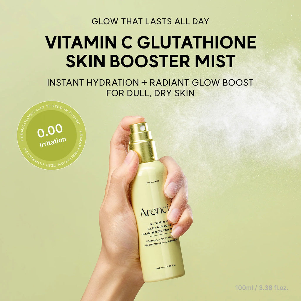 Arencia Vitamin C Glutathione Skin Booster Mist – Hydrating & Brightening Facial Spray - 100ml