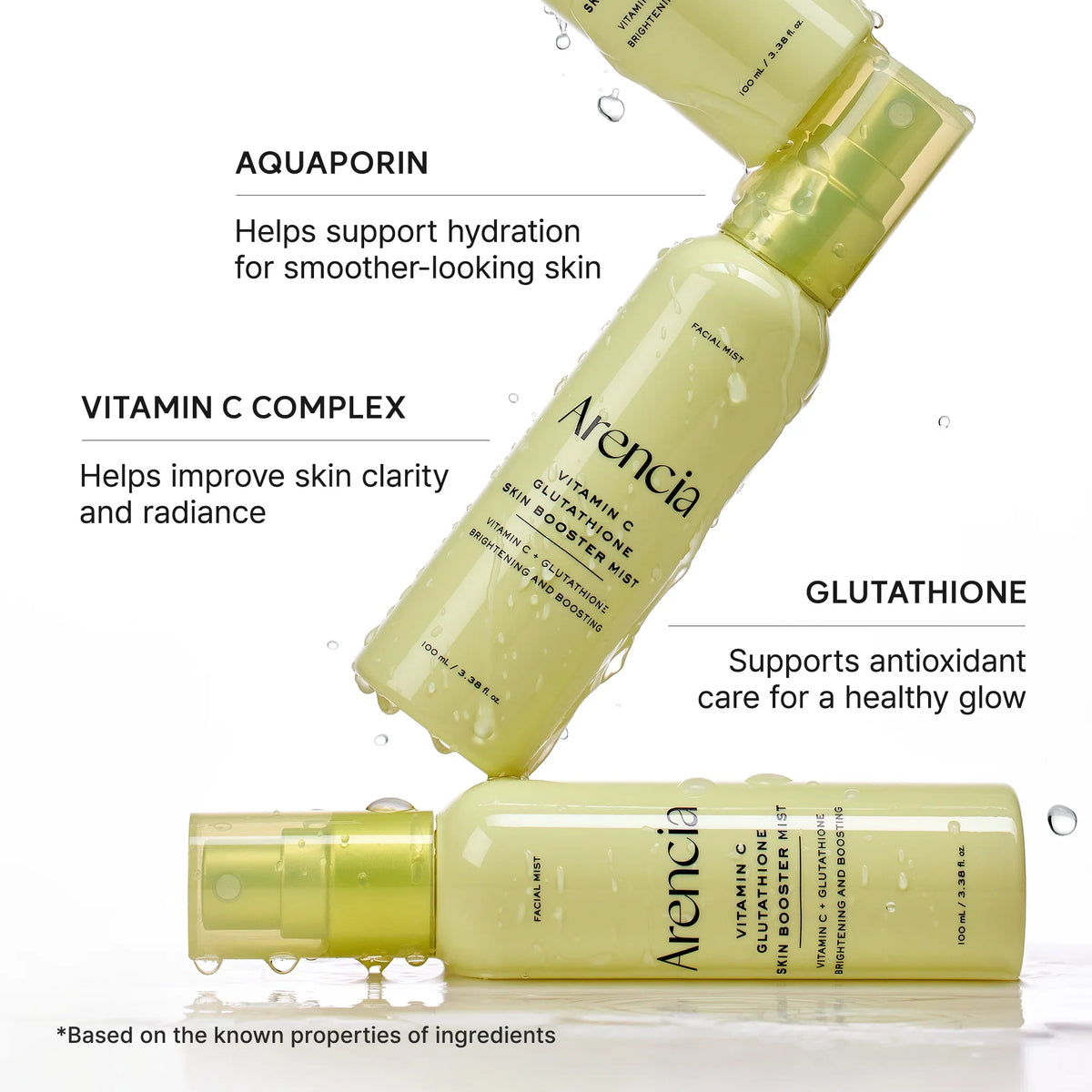 Arencia Vitamin C Glutathione Skin Booster Mist – Hydrating & Brightening Facial Spray - 100ml