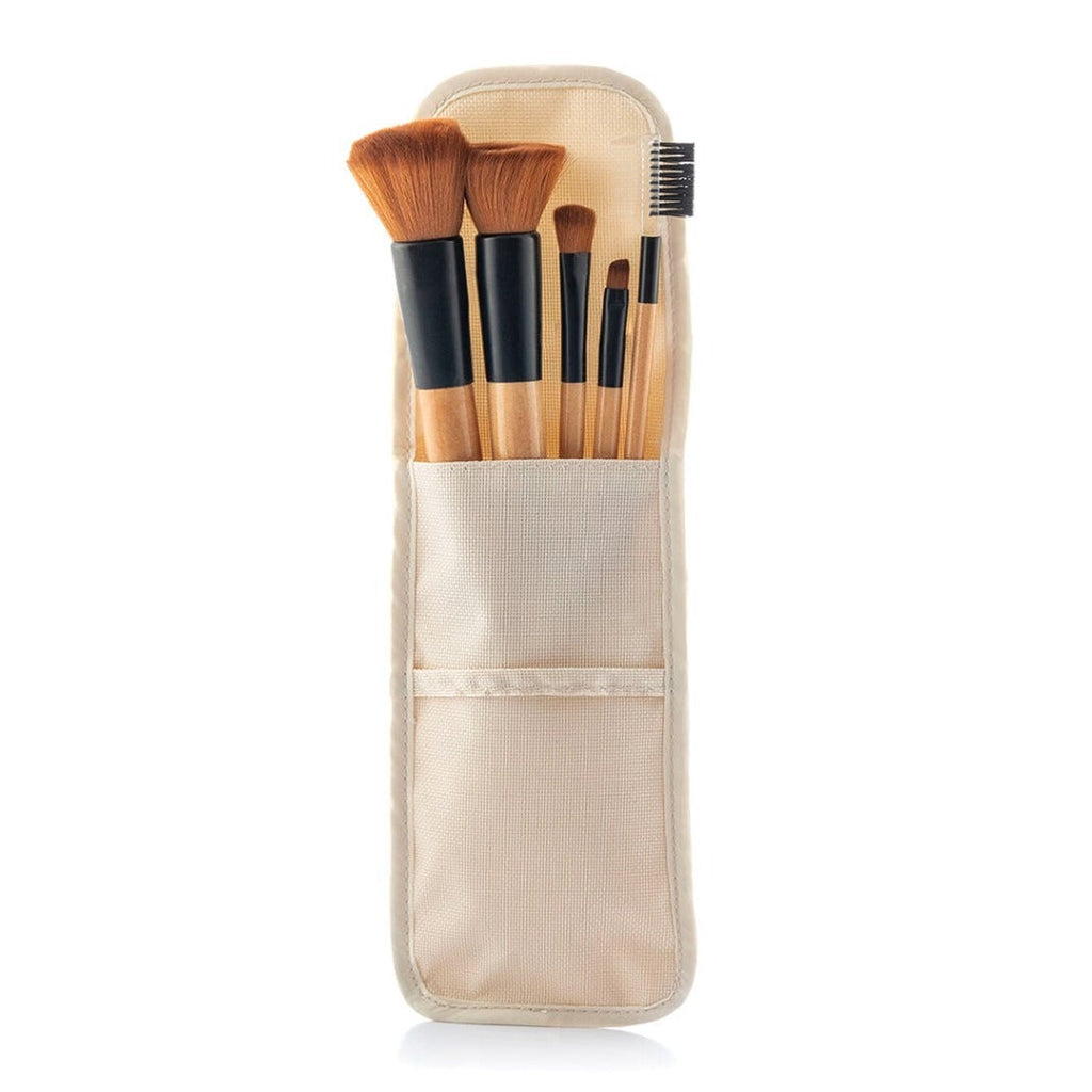 InnovaGoods Set of Wooden Make-up Brushes - 5 Pieces - V0103202