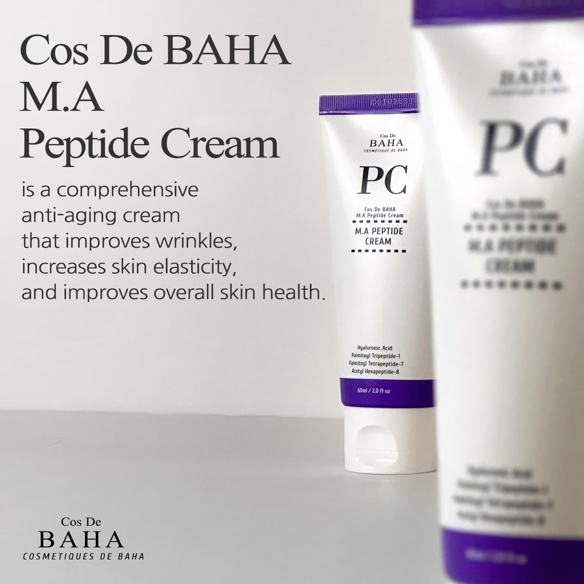 Cos De BAHA Peptide Cream – Anti-Aging Moisturizing Face Cream - 45ml