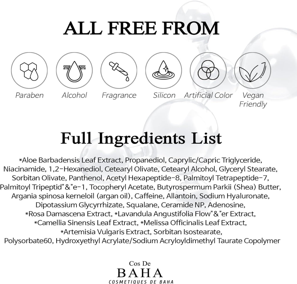 Cos De BAHA Peptide Cream – Anti-Aging Moisturizing Face Cream - 45ml