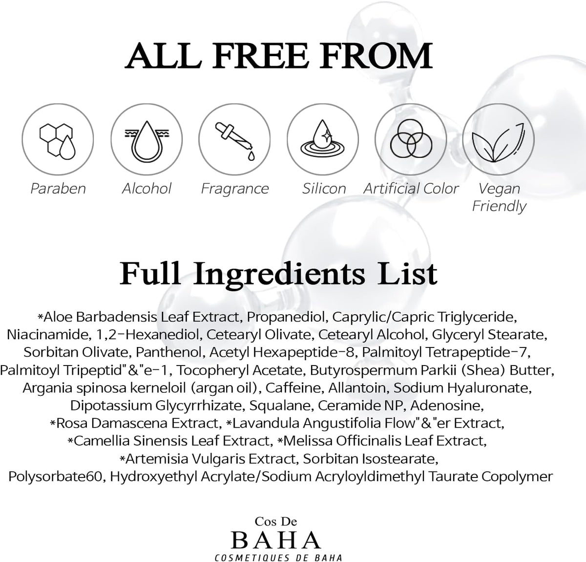 Cos De BAHA Peptide Cream – Anti-Aging Moisturizing Face Cream - 45ml