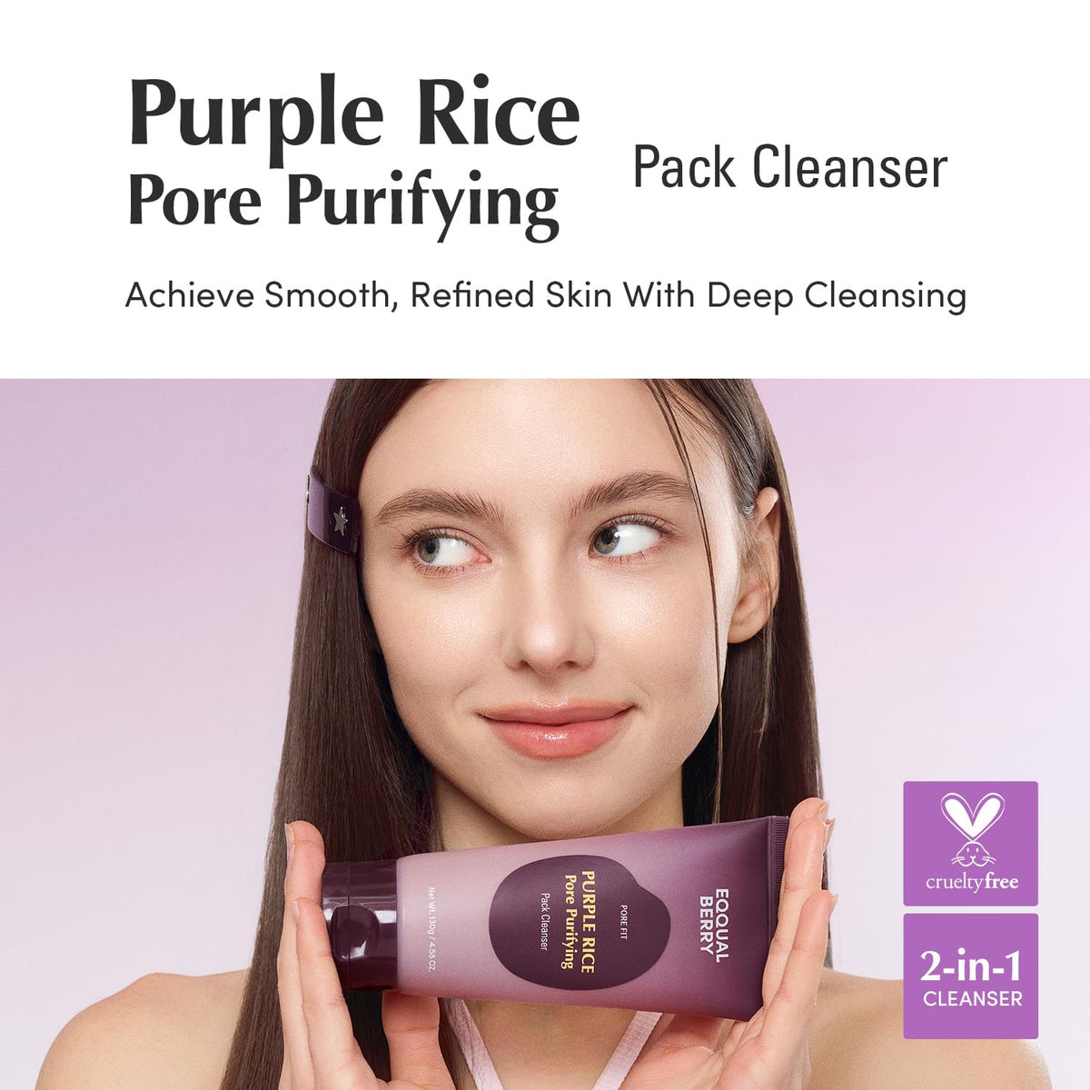 EQQUALBERRY Purple Rice Pore Purifying Pack Cleanser