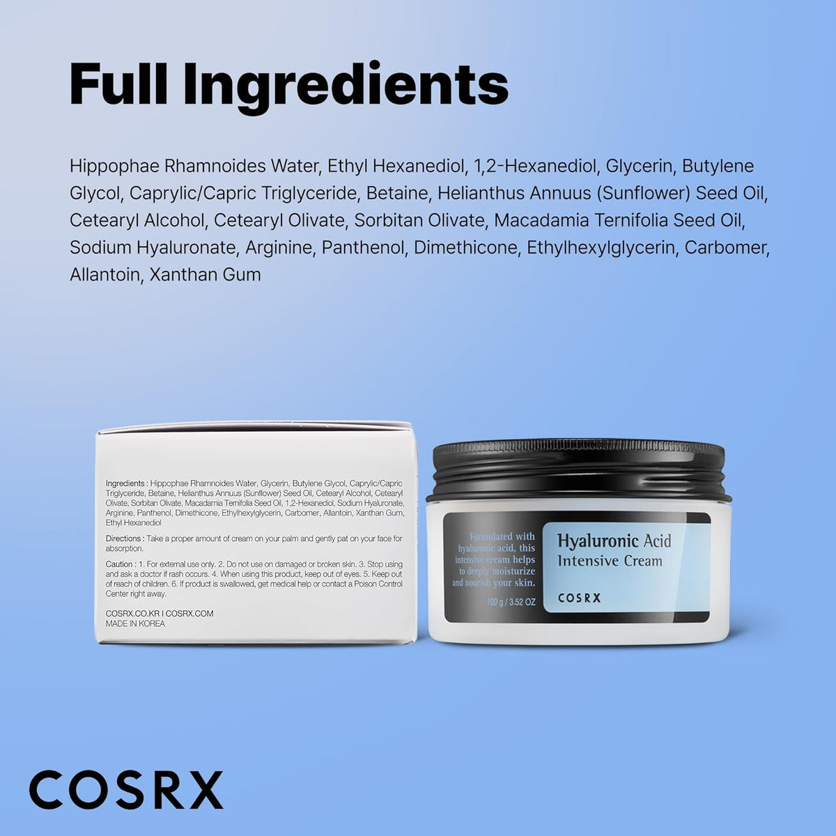 COSRX Hyaluronic Acid Intensive Cream – 100ml