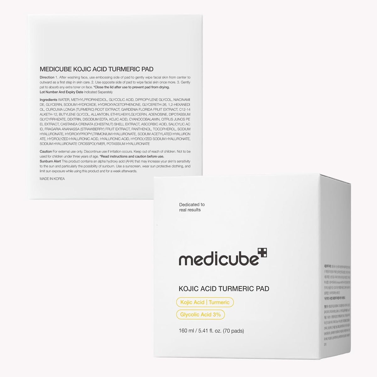 Medicube Kojic Acid Turmeric Toner Pad