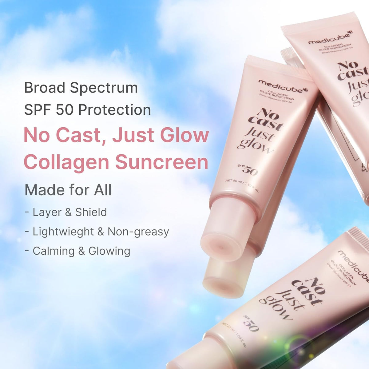 Medicube No Cast Just Glow Collagen Sunscreen SPF 50