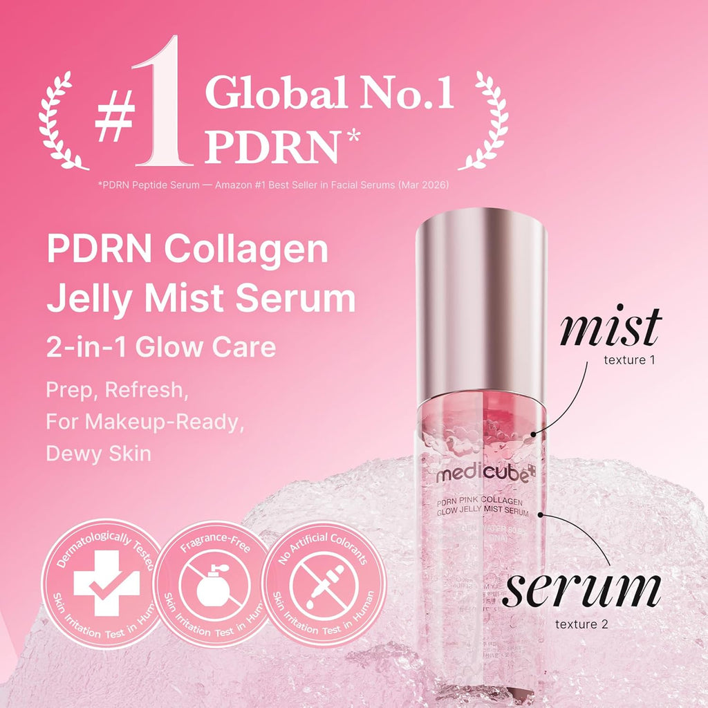 Medicube PDRN Pink Collagen Glow Jelly Mist Serum