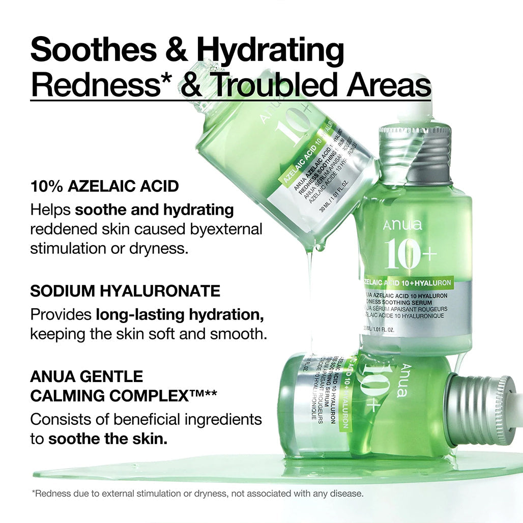 Anua Azelaic Acid 10+ - Hyaluron Redness Soothing Serum