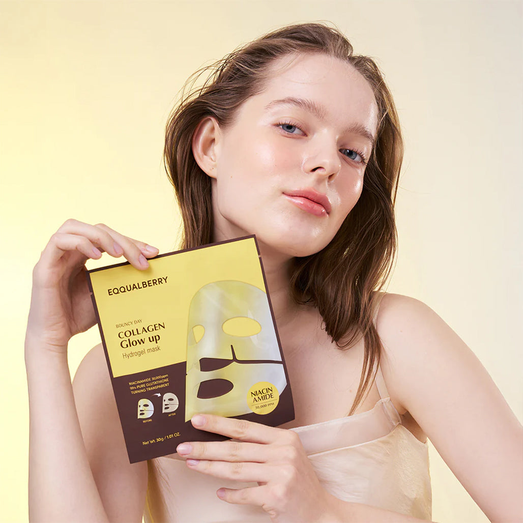 EQQUALBERRY Collagen Glow Up Hydrogel Mask - 4 Sheets
