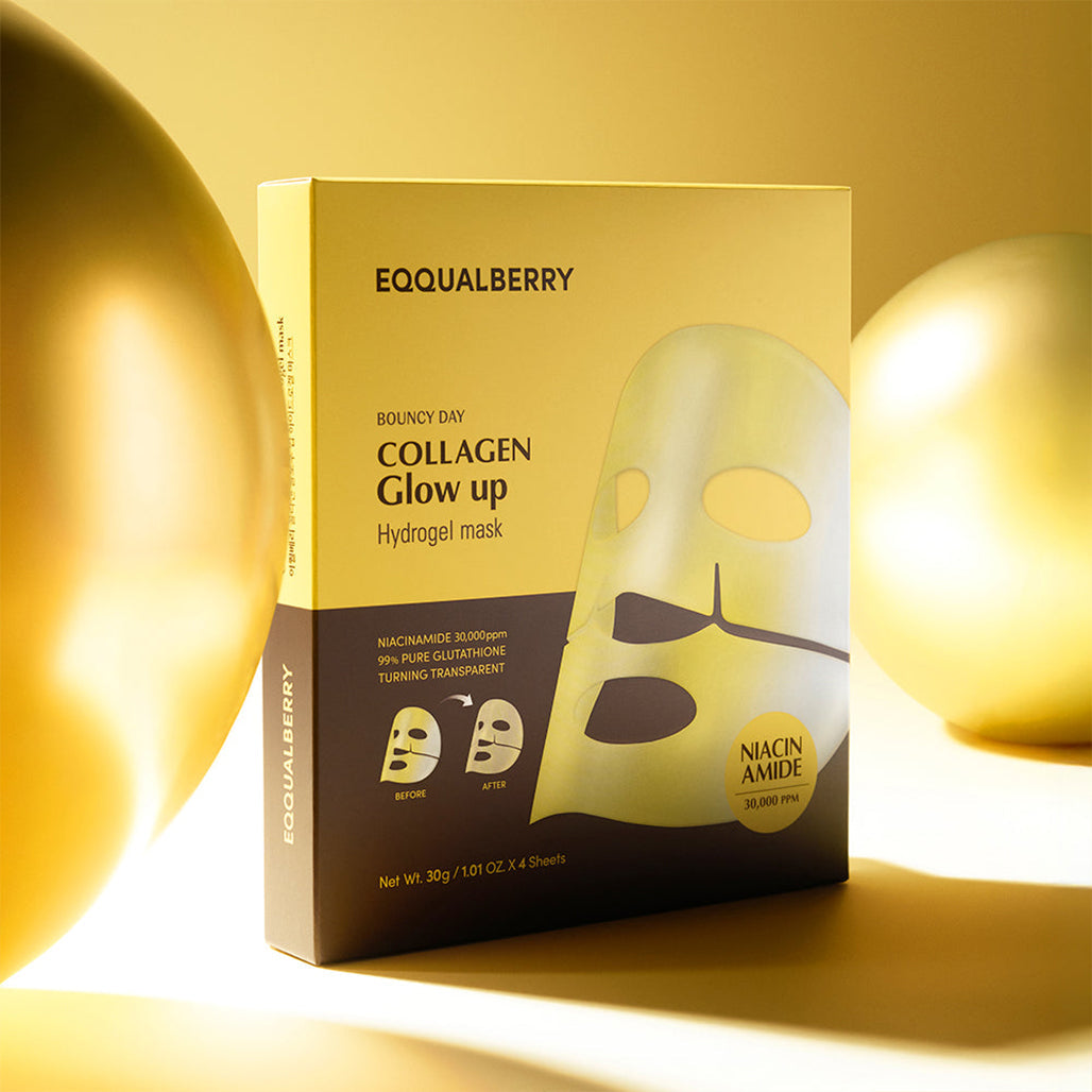 EQQUALBERRY Collagen Glow Up Hydrogel Mask - 4 Sheets