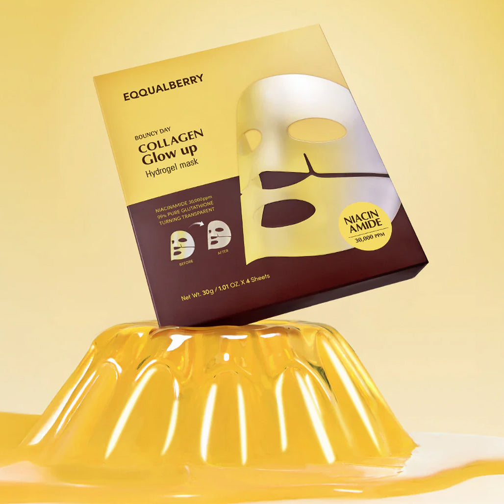 EQQUALBERRY Collagen Glow Up Hydrogel Mask - 4 Sheets