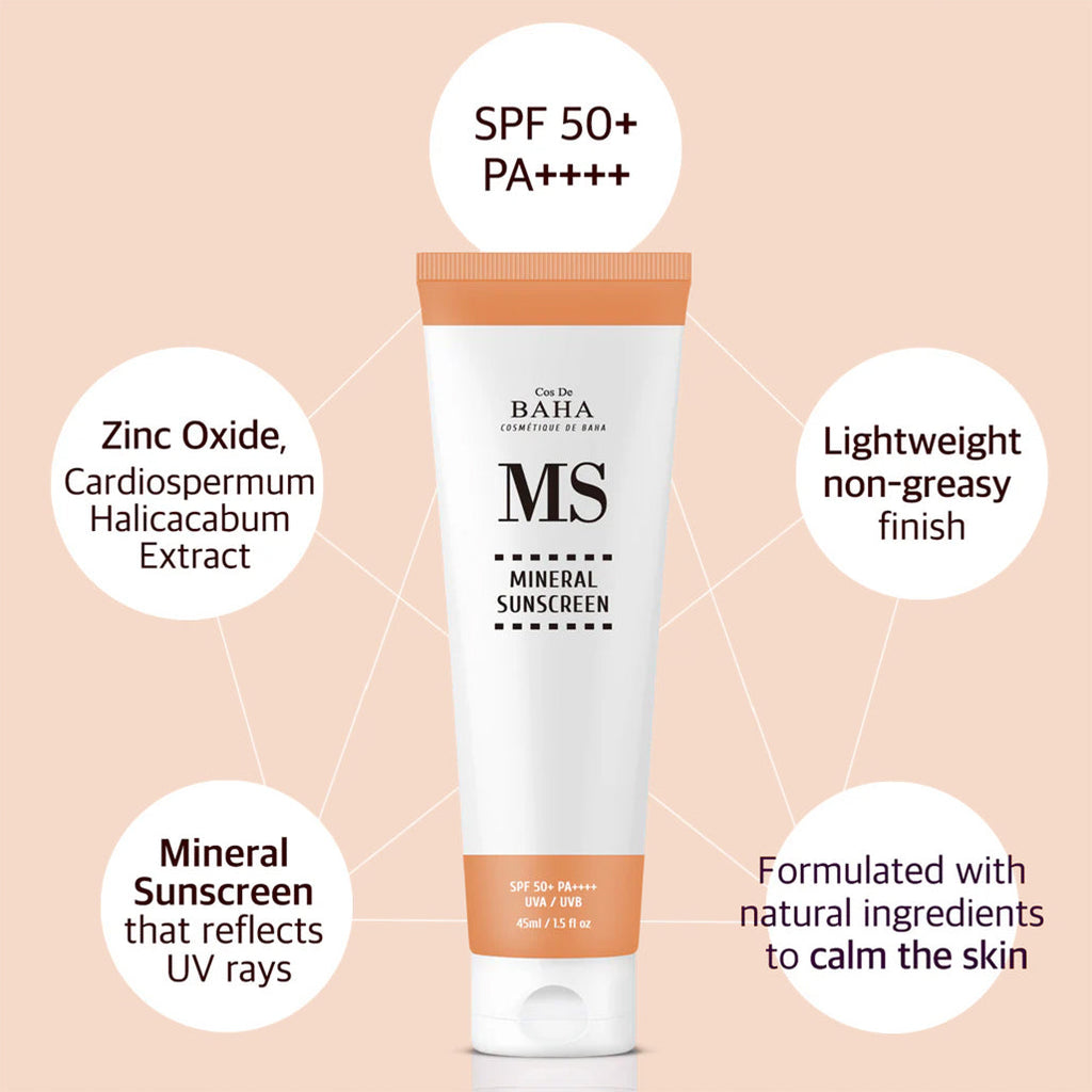 Cos De BAHA MS Hydrating Mineral Sunscreen SPF 50+ – 45ml