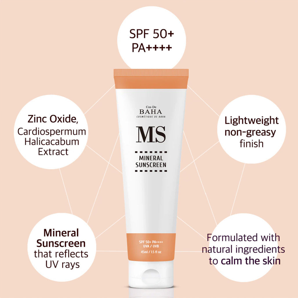 Cos De BAHA MS Hydrating Mineral Sunscreen SPF 50+ – 45ml