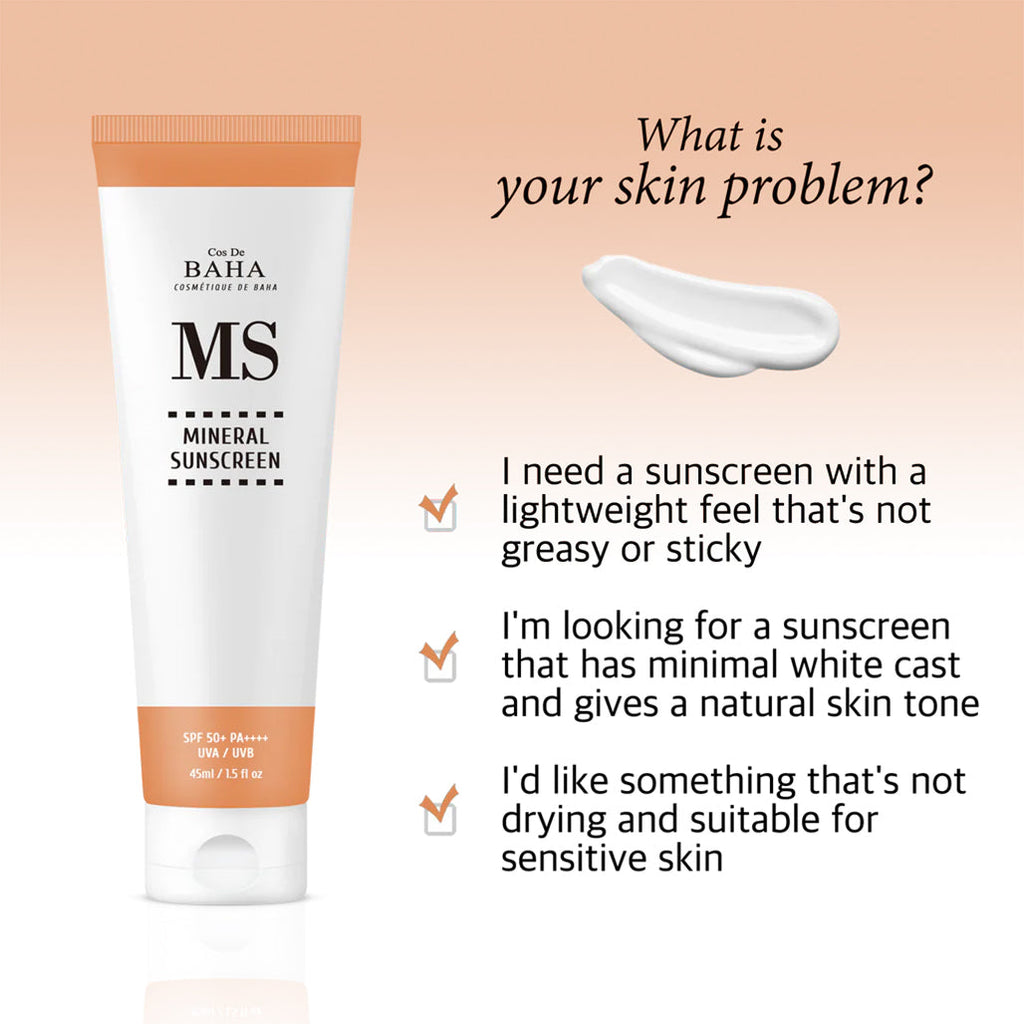 Cos De BAHA MS Hydrating Mineral Sunscreen SPF 50+ – 45ml