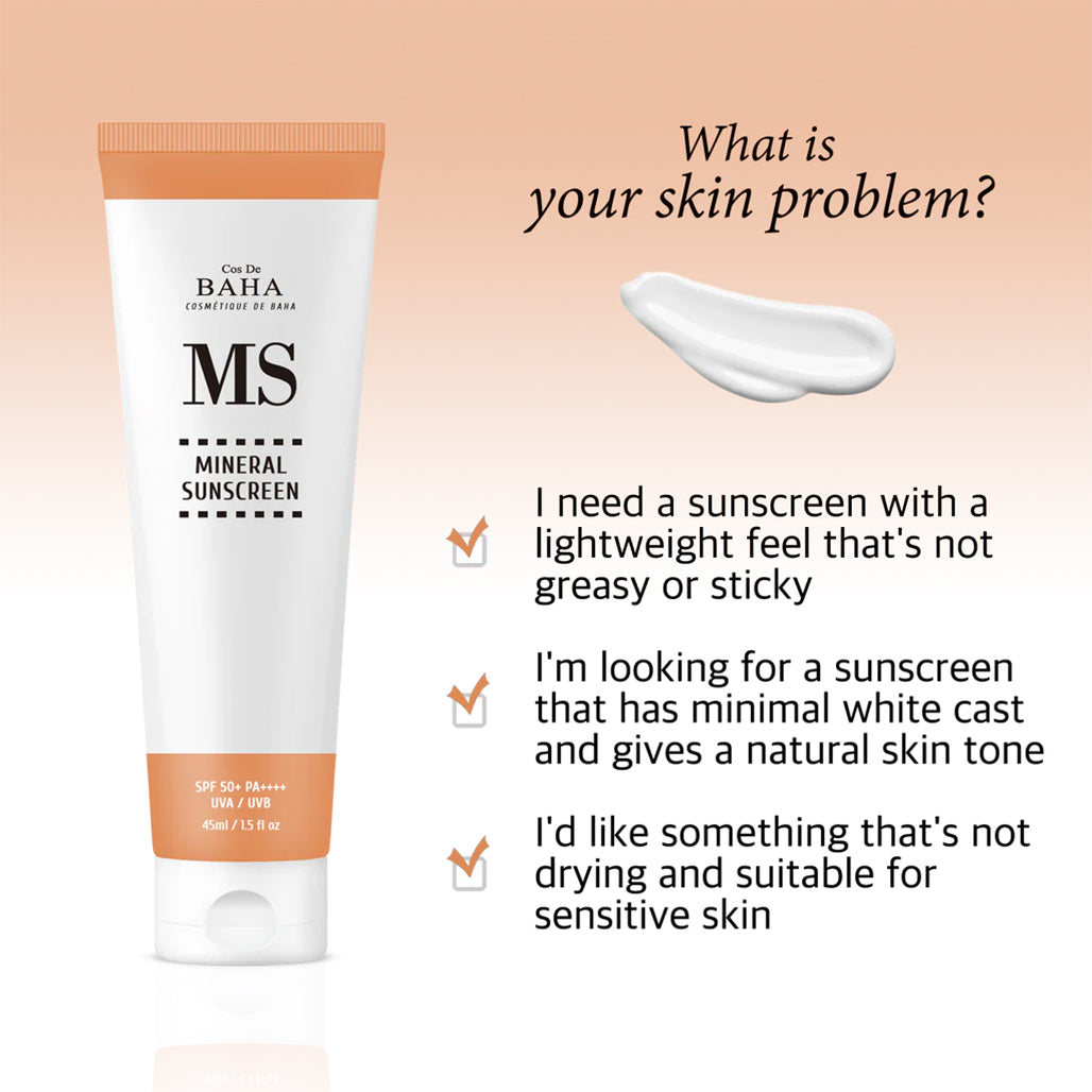 Cos De BAHA MS Hydrating Mineral Sunscreen SPF 50+ – 45ml