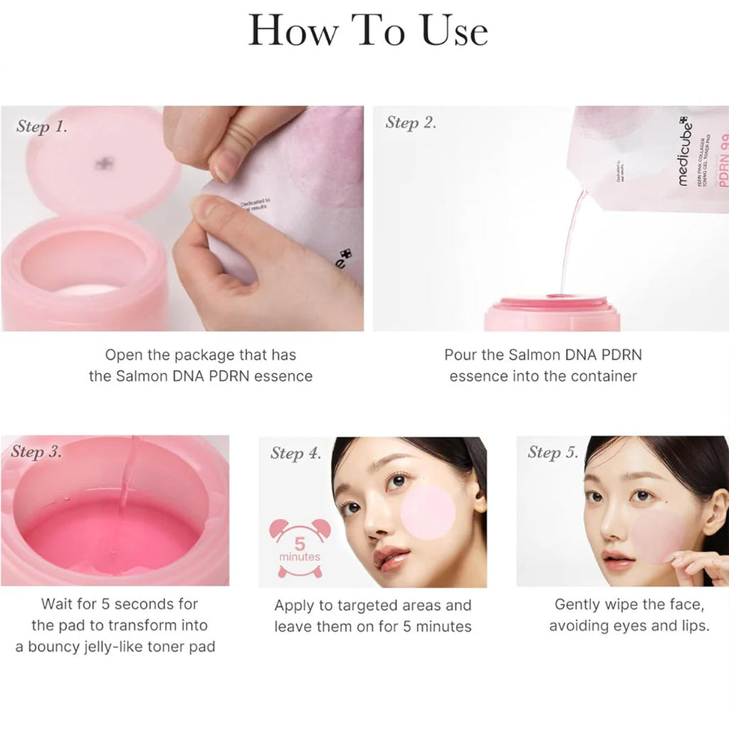 Medicube PDRN Pink Collagen Gel Toner Pad