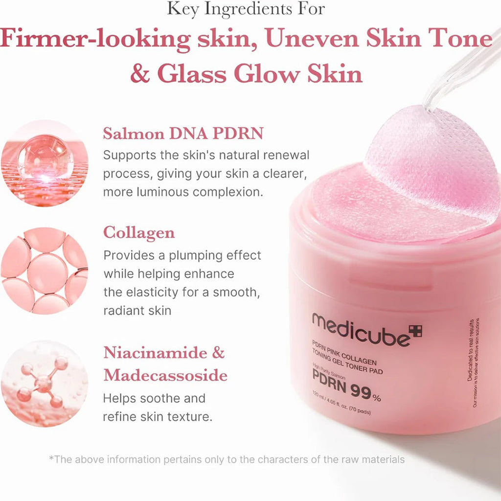 Medicube PDRN Pink Collagen Gel Toner Pad