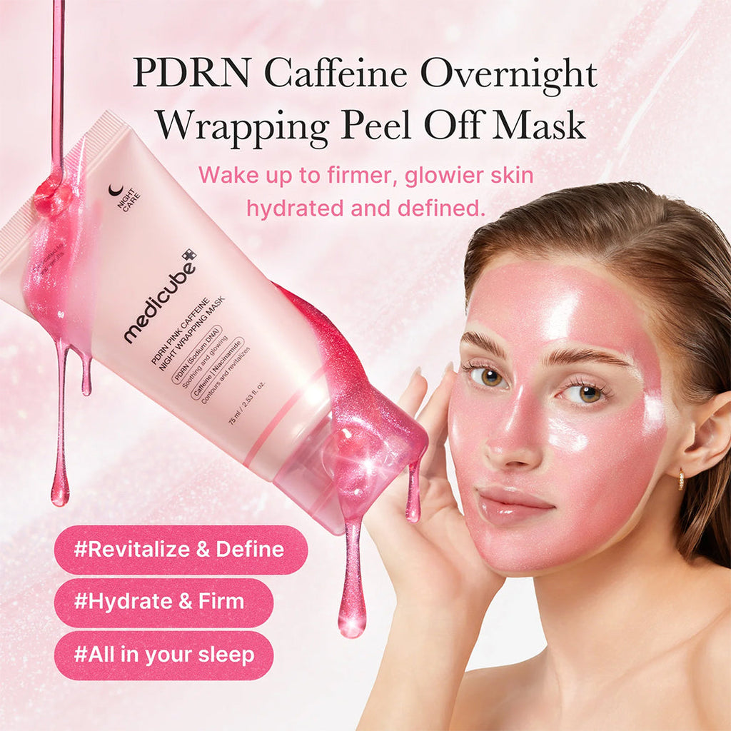 Medicube PDRN Pink Caffeine Overnight Wrapping Mask - 75ml