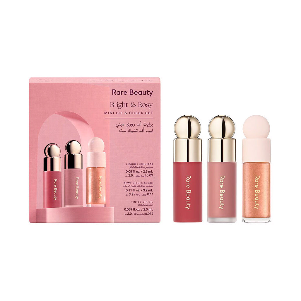 Rare Beauty Bright & Rosy Mini Lip And Cheek Set