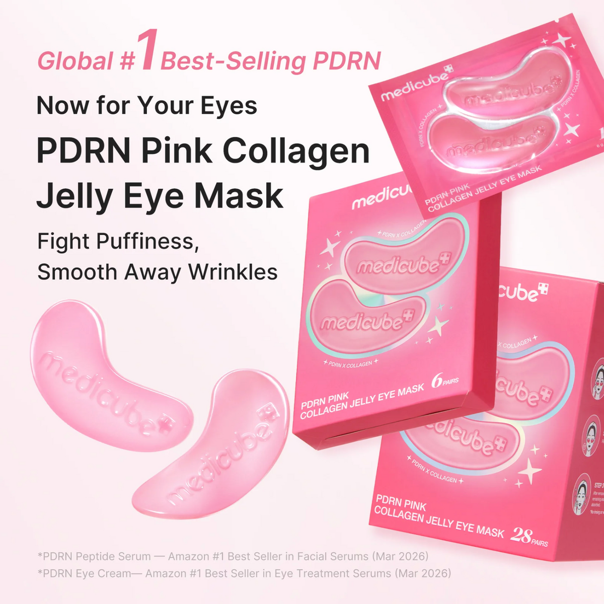 Medicube PDRN Pink Collagen Jelly Eye Mask – 28 Pairs