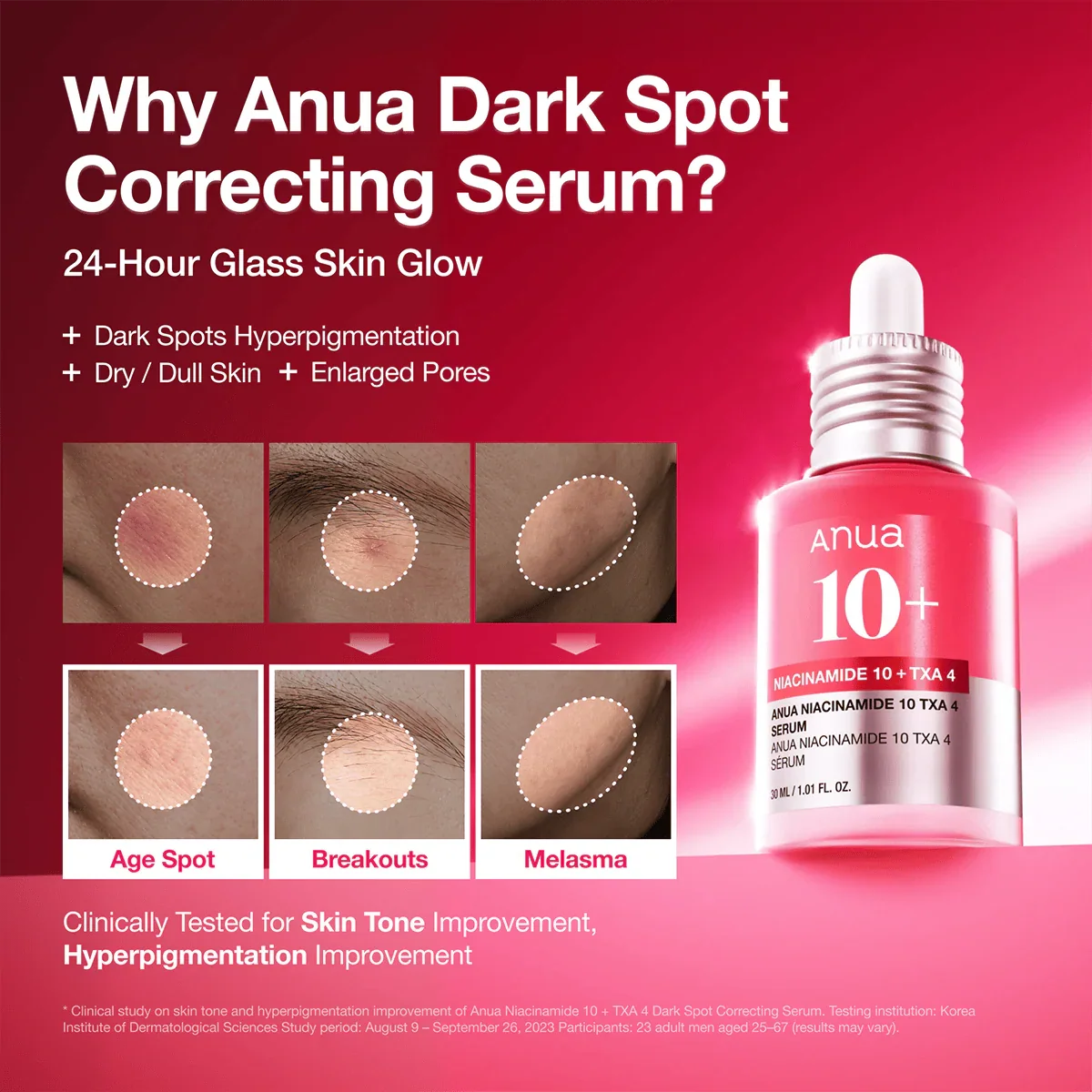 Anua Niacinamide 10% + TXA 4% Serum for Brightening & Dark Spot Care