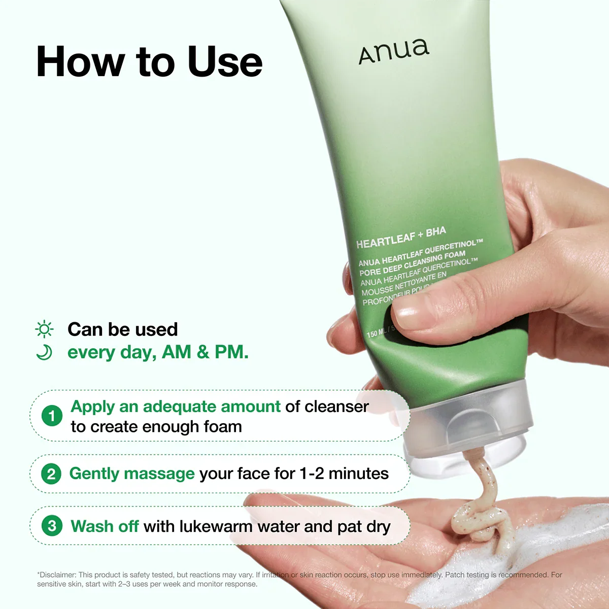 Anua Heartleaf Quercetinol Pore Deep Cleansing Foam - 150ml