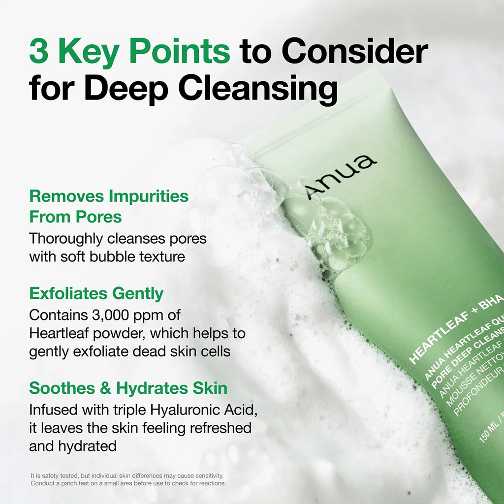 Anua Heartleaf Quercetinol Pore Deep Cleansing Foam - 150ml
