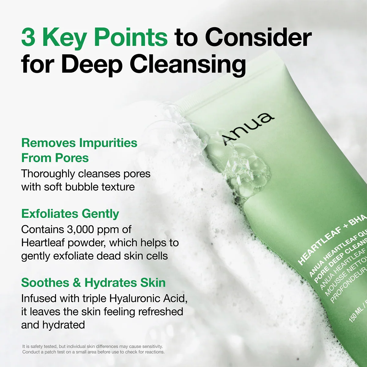 Anua Heartleaf Quercetinol Pore Deep Cleansing Foam - 150ml