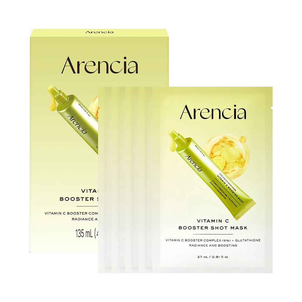Arencia Vitamin C Booster Shot Mask – Brightening & Hydrating - 5 Sheets