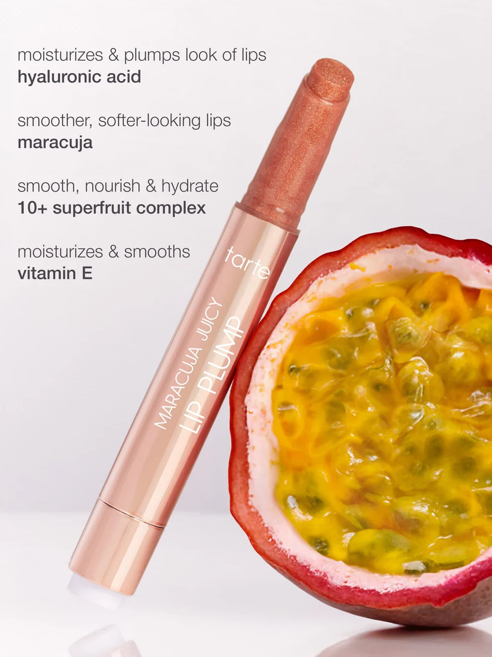 Tarte Maracuja Juicy Lip Plump Shimmer Glass – Peach