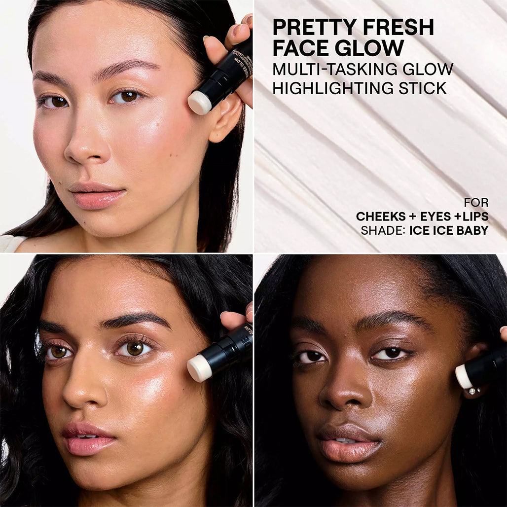 NUDESTIX Rose Glow Skin Set – Limited Edition Cream Blush & Glow Highlight Stick Duo